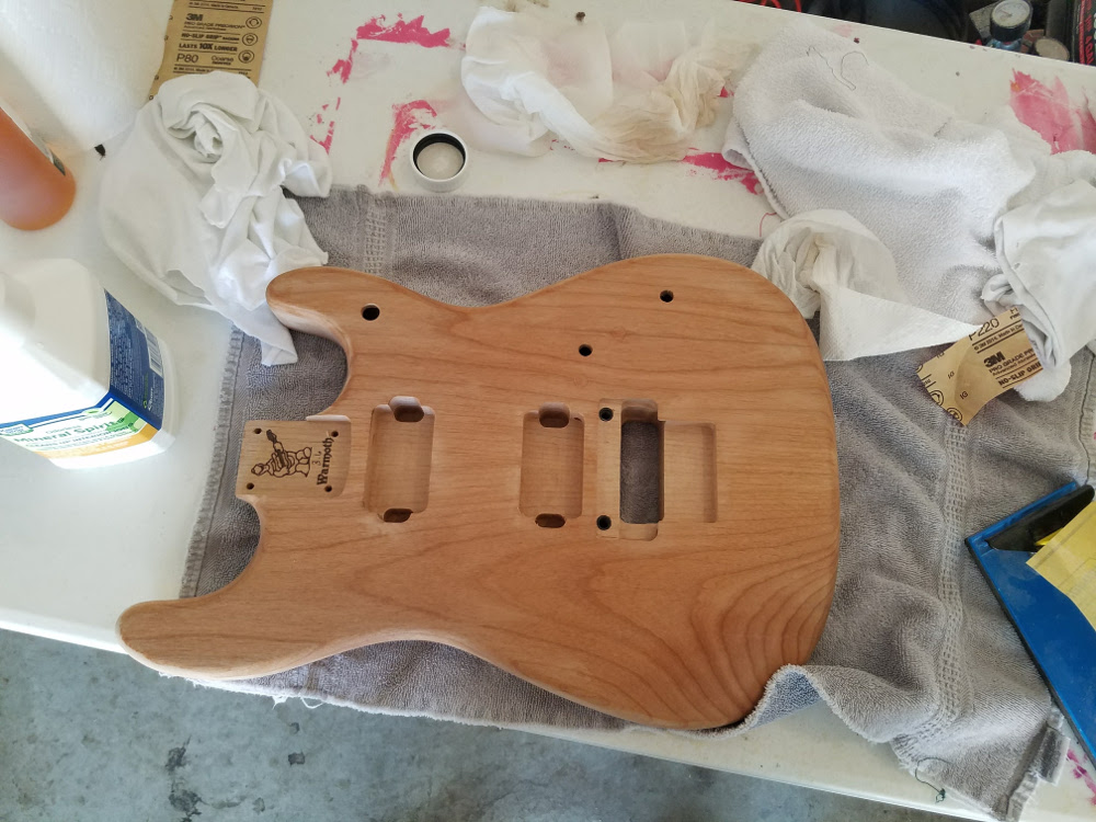 Applying Pure Tung Oil To A Guitar 